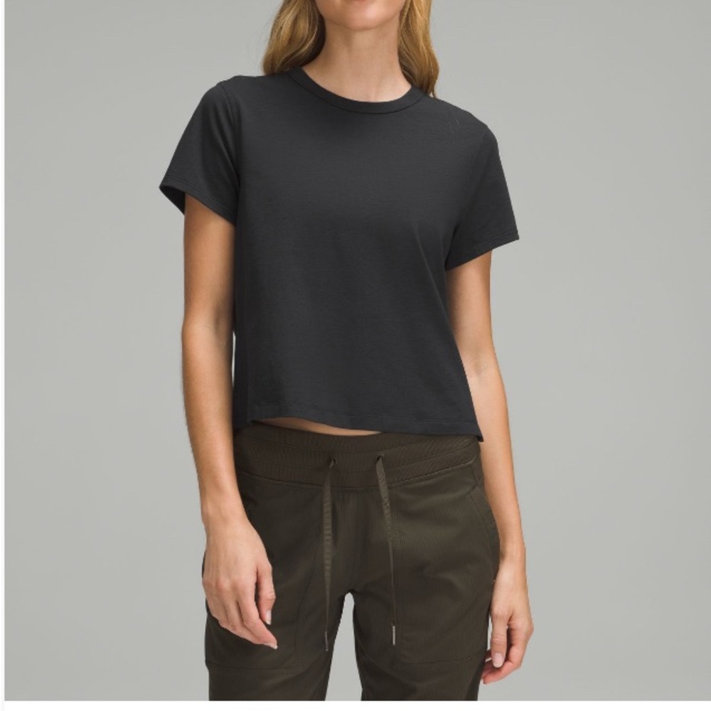 Lululemon Classic-Fit Cotton-Blend T-Shirt Black Sz 6